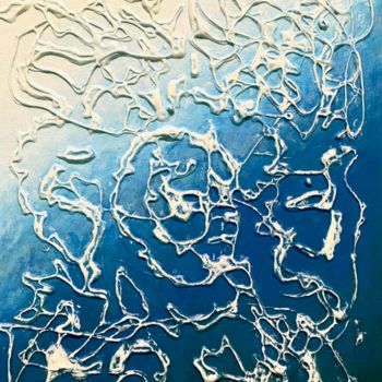 Peinture intitulée "Mycélium-aqua" par Jean Pierre Fetis, Œuvre d'art originale, Acrylique