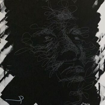 Dessin intitulée "2PK" par Jean-Pierre Fontes, Œuvre d'art originale, Crayon Monté sur Châssis en bois
