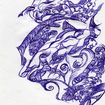 Desenho intitulada "-Une hirondelle ne…" por Jean-Pierre Fouque, Obras de arte originais, Canetac de aerossol
