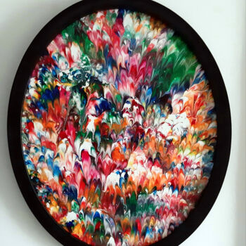 Peinture intitulée "champ fleuri" par Jean Pierre Fourrey, Œuvre d'art originale, Acrylique