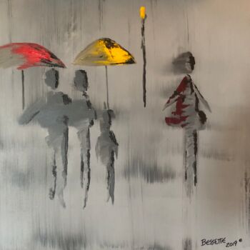 Peinture intitulée "il pleut des clous" par Jean Pierre Ii Bessette (BESSETTE), Œuvre d'art originale
