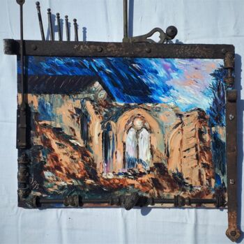Peinture intitulée "la vieille abbaye" par Jean Pierre Labarthe, Œuvre d'art originale, Huile