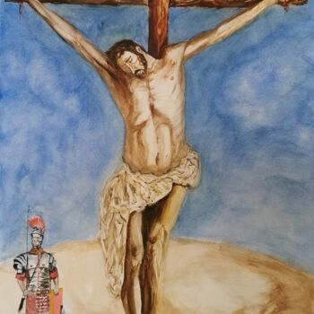 Painting titled ""Ego sum ludaeorum"" by Jean-Pierre Missistrano, Original Artwork, Watercolor