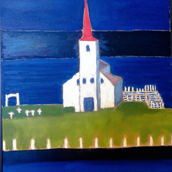 Peinture intitulée "lumière d'Islande" par Jean-Pierre Piccin, Œuvre d'art originale, Huile