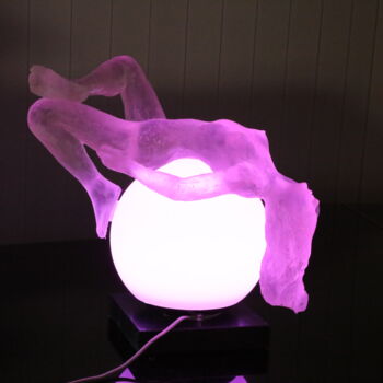 Escultura intitulada "Lampe Léa" por Jean Pierre Picheny, Obras de arte originais, Resina