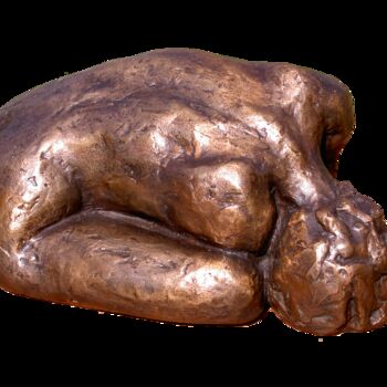 Escultura intitulada "Jessy en galet" por Jean Pierre Picheny, Obras de arte originais, Bronze