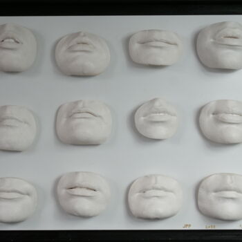 Sculpture titled "Bouches" by Jean Pierre Picheny, Original Artwork, Resin Mounted on Other rigid panel