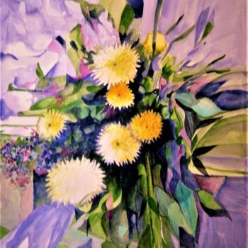 Painting titled "Bouquet !!" by Jean Pierre Poveda, Original Artwork, Watercolor
