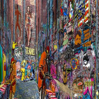 Arte digitale intitolato "graffitis street" da Jean Pierre Rizzo, Opera d'arte originale, Pittura digitale