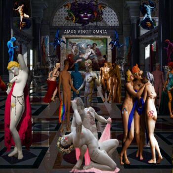 Digitale Kunst mit dem Titel "Hot Marble (Amor vi…" von Jean Pierre Rizzo, Original-Kunstwerk, Digitale Malerei