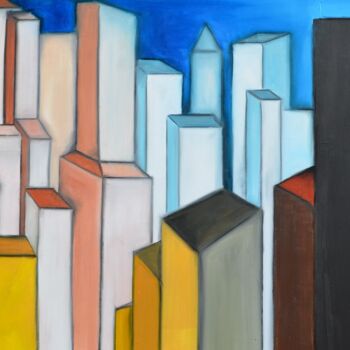 Painting titled "Boston-" by Jean Pierre Tachon, Original Artwork, Other