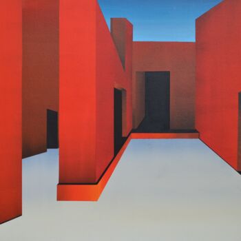 Malerei mit dem Titel "10-nuances-de-rouge" von Jean Pierre Tachon, Original-Kunstwerk, Acryl