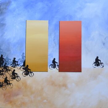 제목이 "Tout va à vélo"인 미술작품 Jean Pierre Tachon로, 원작, 아크릴