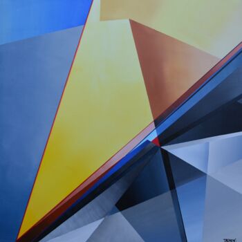 Pintura intitulada "Diagonale 1" por Jean Pierre Tachon, Obras de arte originais, Acrílico