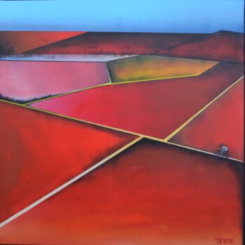 Painting titled "Le retour" by Jean Pierre Tachon, Original Artwork, Acrylic Mounted on Wood Stretcher frame