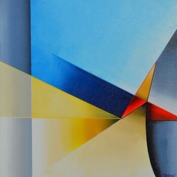 Painting titled "Diagonale 2" by Jean Pierre Tachon, Original Artwork, Acrylic Mounted on Wood Stretcher frame