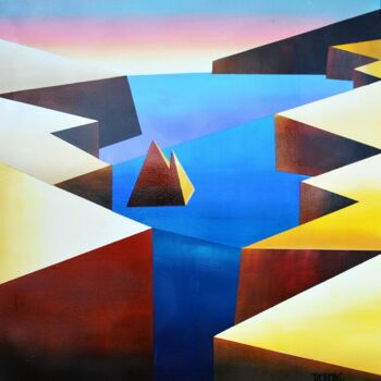 Painting titled "COMPOSITION 240.113" by Jean Pierre Tachon, Original Artwork, Acrylic Mounted on Wood Stretcher frame