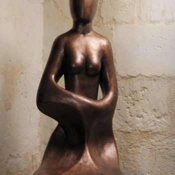 Sculpture titled "La vague.jpg" by Jean-Pierre Tauzia, Original Artwork, Plaster