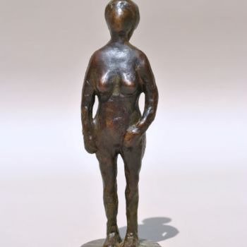 「Petite nudiste」というタイトルの彫刻 Jean-Pierre Tauziaによって, オリジナルのアートワーク, ブロンズ