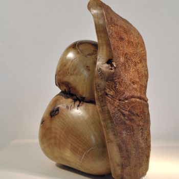 Skulptur mit dem Titel "Rupture" von Jean-Pierre Tauzia, Original-Kunstwerk, Holz