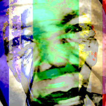 Photography titled "Mandela2" by Jean-Pierre Simard, Original Artwork, Manipulated Photography Mounted on Cardboard