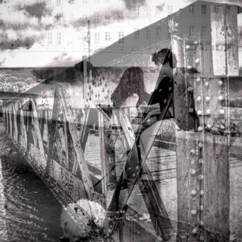 Photographie intitulée "sur l'pont des Arts" par Jean-Pierre Simard, Œuvre d'art originale, Photographie numérique