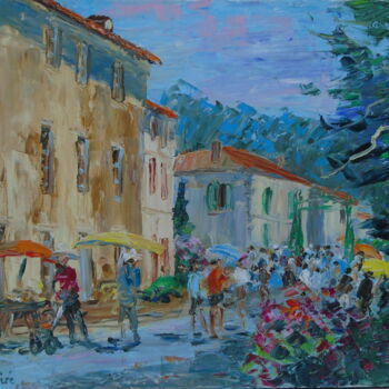 Painting titled "festival de Magné" by Jean Quéméré, Original Artwork, Oil
