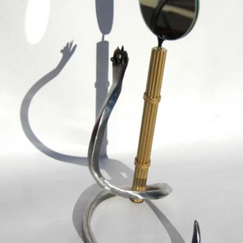 雕塑 标题为“Caducée acier” 由Jean Remaury, 原创艺术品, 金属