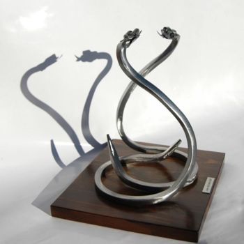 Sculpture intitulée "Serpents acier" par Jean Remaury, Œuvre d'art originale, Métaux