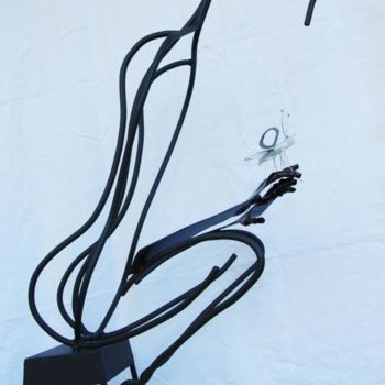 「Papillon」というタイトルの彫刻 Jean Remauryによって, オリジナルのアートワーク, 金属