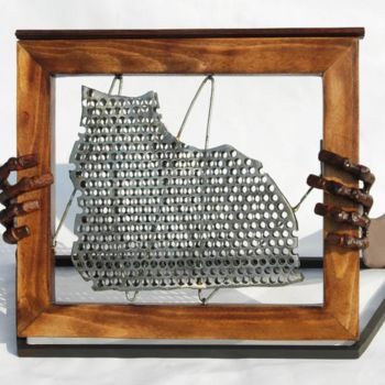 Sculpture titled "Anéantissement des…" by Jean Remaury, Original Artwork, Metals