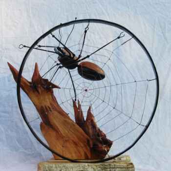 Sculpture titled "Araignée" by Jean Remaury, Original Artwork, Metals