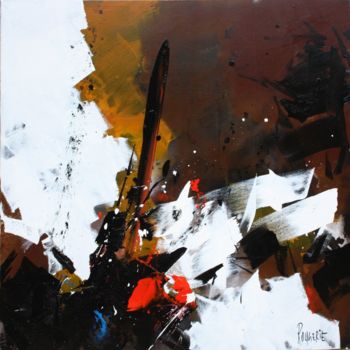 Pintura intitulada "Abstrait 4" por Jean Rougerie, Obras de arte originais, Acrílico