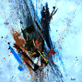 Картина под названием "sanstitre 5" - Jean Rougerie, Подлинное произведение искусства, Акрил Установлен на Деревянная рама д…