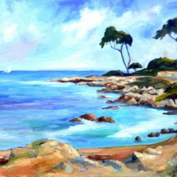 Peinture intitulée "au Cap d'Antibes" par Jean Seyrat, Œuvre d'art originale