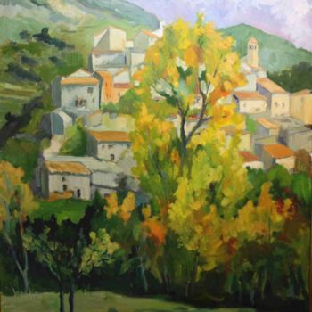 Malerei mit dem Titel "automne-a-coursegou…" von Jean Seyrat, Original-Kunstwerk