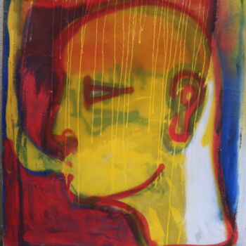 Peinture intitulée "autoportrait-magiqu…" par Jean Starck, Œuvre d'art originale