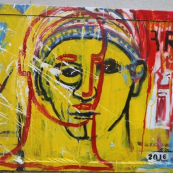 Painting titled "HOMME PAPOU (suppor…" by Jean Starck, Original Artwork, Acrylic