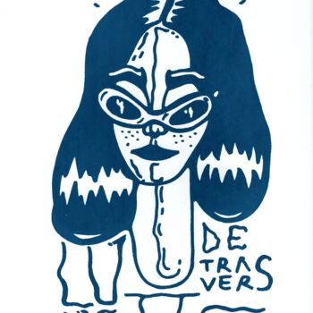 Incisioni, stampe intitolato "lunette-de-travers-…" da Jean Terasas (ahah), Opera d'arte originale, Serigrafia
