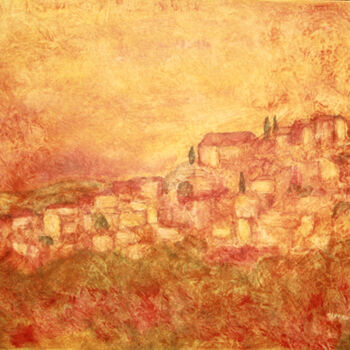 Painting titled "Roussillon I" by Jean Xavier Combe, Original Artwork, Oil