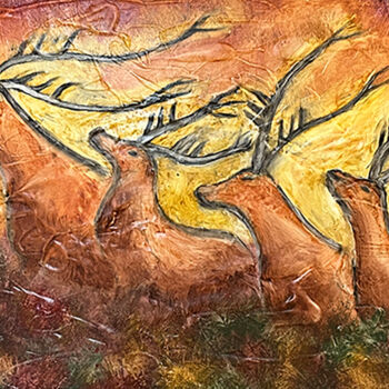 Peinture intitulée "La traversée des ce…" par Jean Xavier Combe, Œuvre d'art originale, Huile Monté sur Châssis en bois
