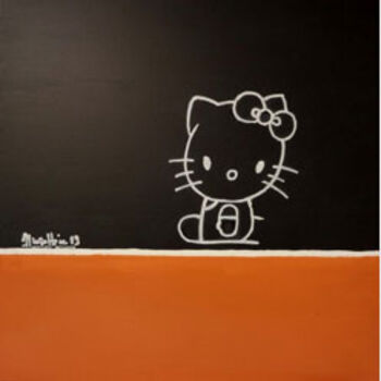 Painting titled "Hello Kitty" by Jean-Yves Lega (LEGA), Original Artwork