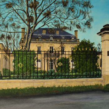 Peinture intitulée "chateau MILLEFLEURS" par Jean-Yves Saint Lezer, Œuvre d'art originale, Huile