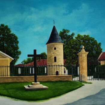 Painting titled "Chateau Latour-Mart…" by Jean-Yves Saint Lezer, Original Artwork, Oil