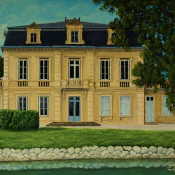 Peinture intitulée "Chateau Ferran (01/…" par Jean-Yves Saint Lezer, Œuvre d'art originale, Huile
