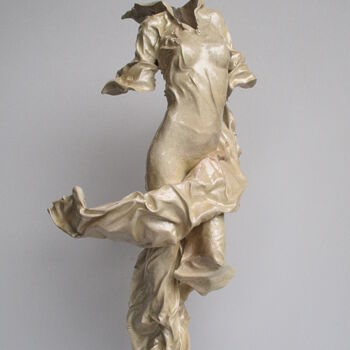 Sculpture intitulée "fashion 55 -nacré -…" par Jean-Yves Verne, Œuvre d'art originale, Résine