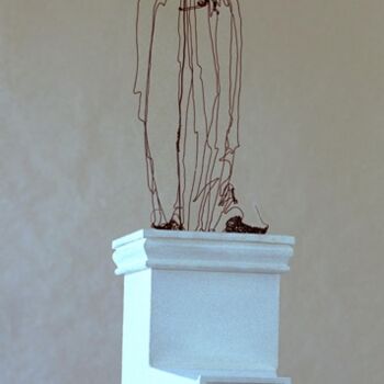 「sculpture :  abus d…」というタイトルの彫刻 Jean-Yves Verneによって, オリジナルのアートワーク, ワイヤー