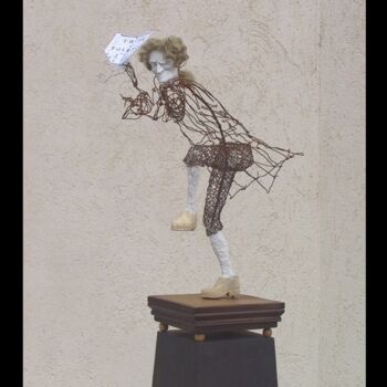 Escultura titulada "voltaire - the spir…" por Jean-Yves Verne, Obra de arte original, Media mixtos