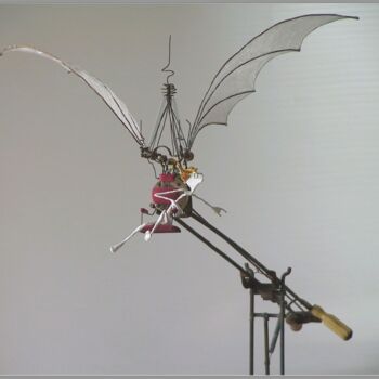 Escultura titulada "sculpture - install…" por Jean-Yves Verne, Obra de arte original, Metales