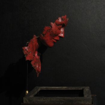 "rouge narcisse" başlıklı Heykel Jean-Yves Verne tarafından, Orijinal sanat, Çimento